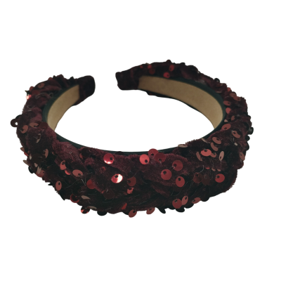 diadeem haarband bordeauxrood kerstmis