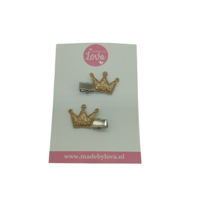haarspeldjes kroontjes glitter goud koningsdag