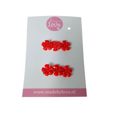 haarspeldjes koningsdag oranje bloemen