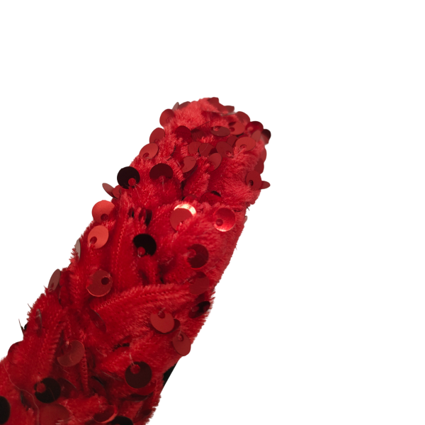 details diadeem kerst rood