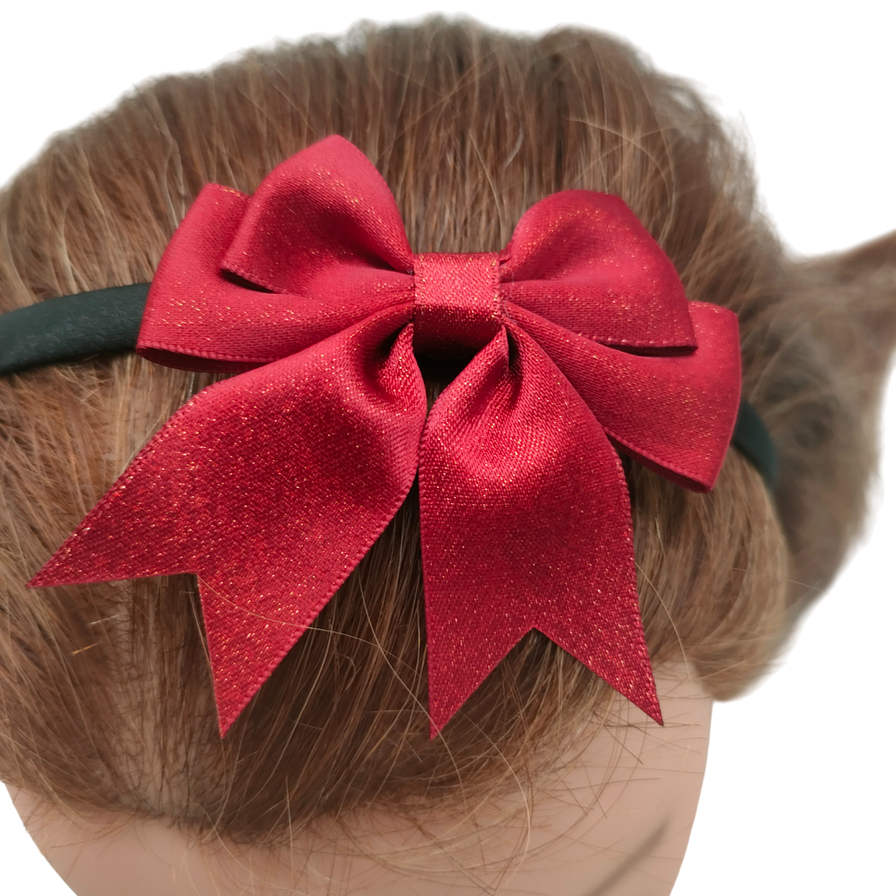 diadeem kerststrik rood