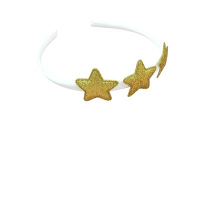 diadeem glitters sterren goud, diadeem glitters, diadeem goud, diadeem meisjes goud kerst