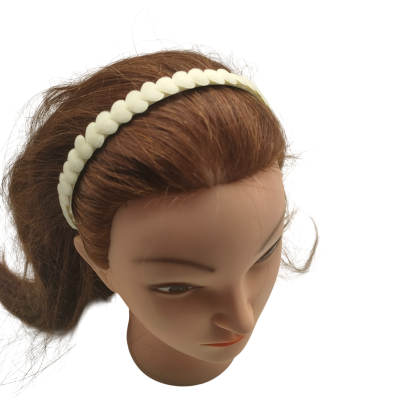 hartjes haarband ecru meisjes