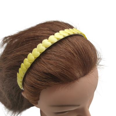 hartjes haarband geel zomer meisjes