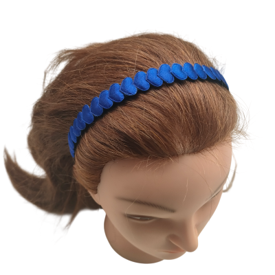 hartjes haarband blauw