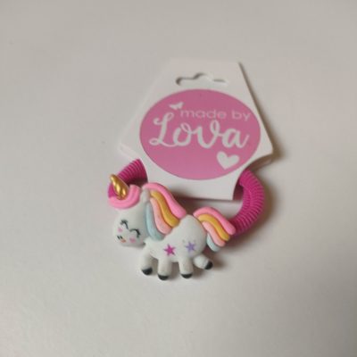 roze elastiek eenhoorn