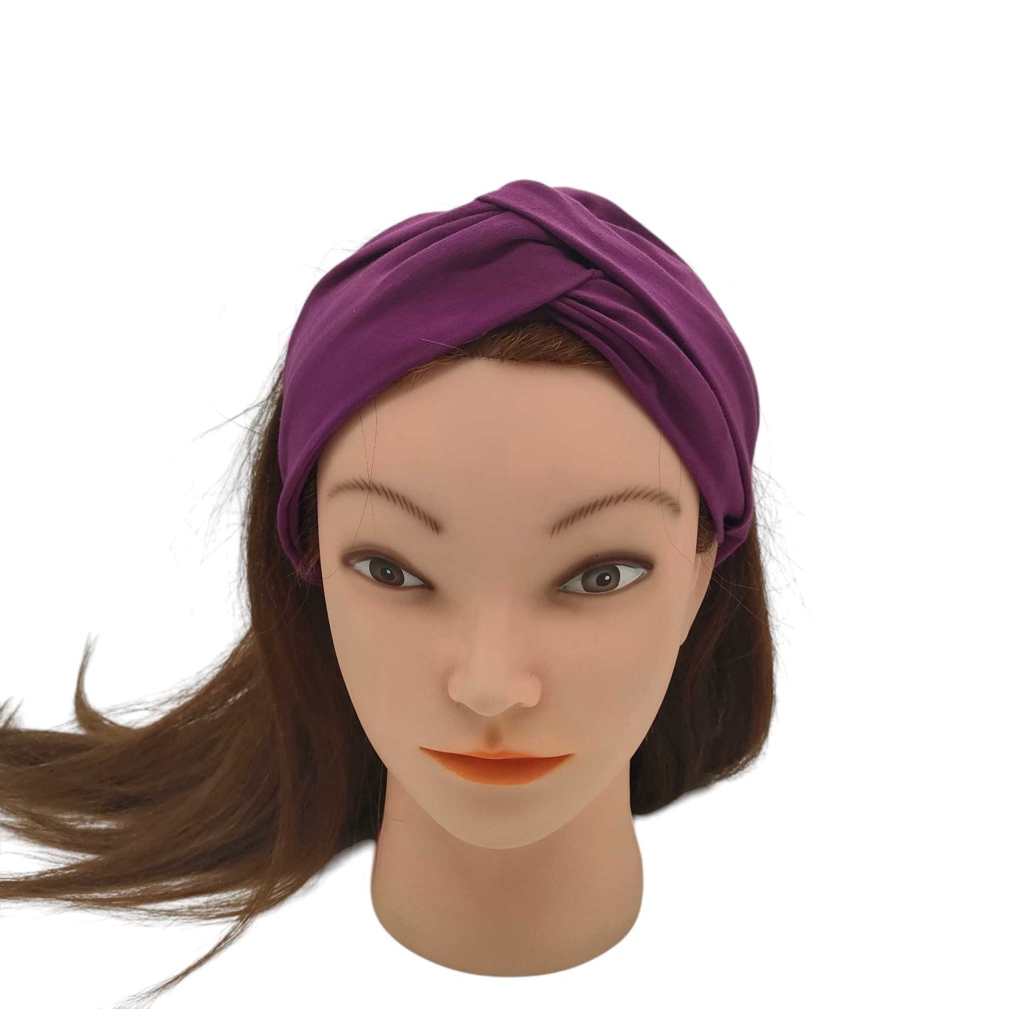 haarband twist met elastiek paars