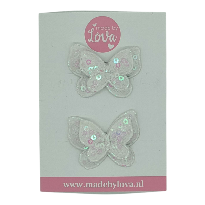 antislip haarspeldjes vlinders wit