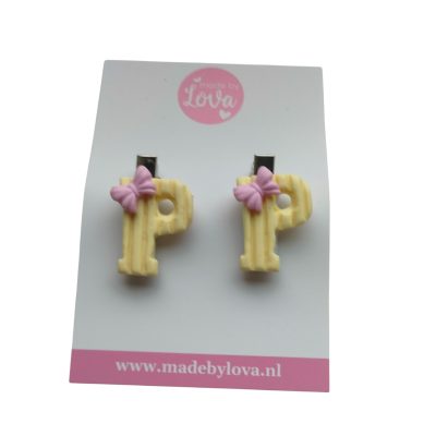 haarspeldjes chocoladeletters wit