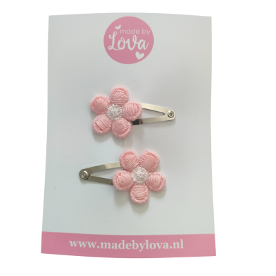 bloemetjes roze wit - klikklak