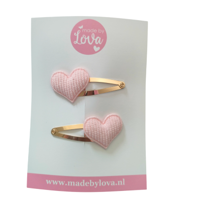 lichtroze hartjes haarspeldjes