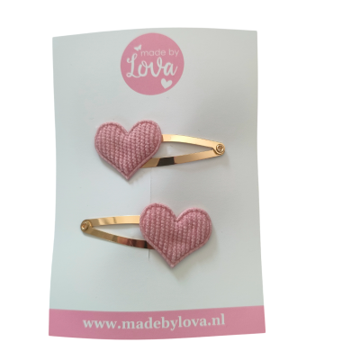 oudroze hartjes haarspeldjes