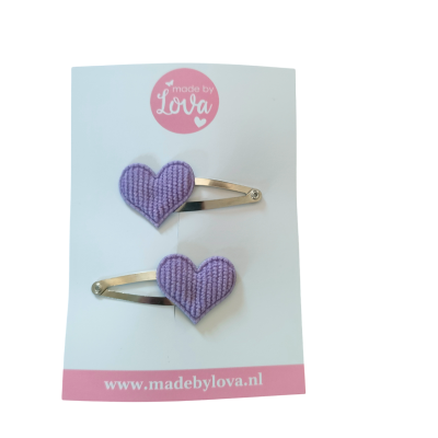 haarspeldjes hartje lila