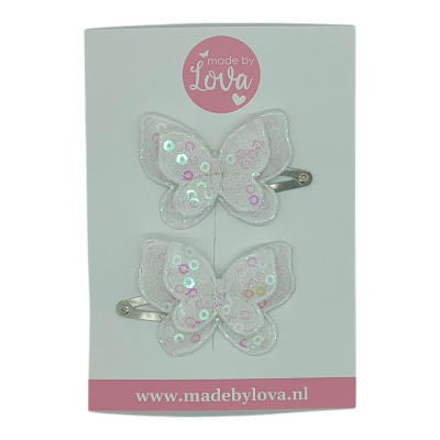 haarspeldjes vlinders wit