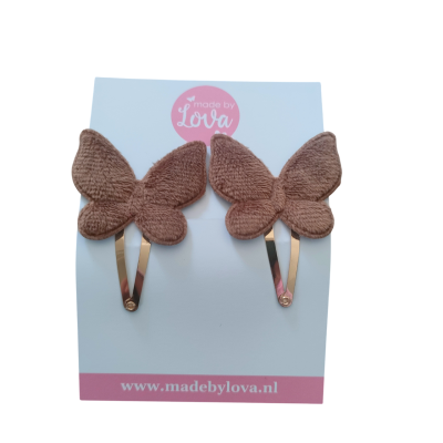 vlinders bruin haarspeldjes