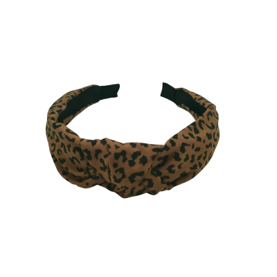 knoopdiadeem panterprint bruin zwart