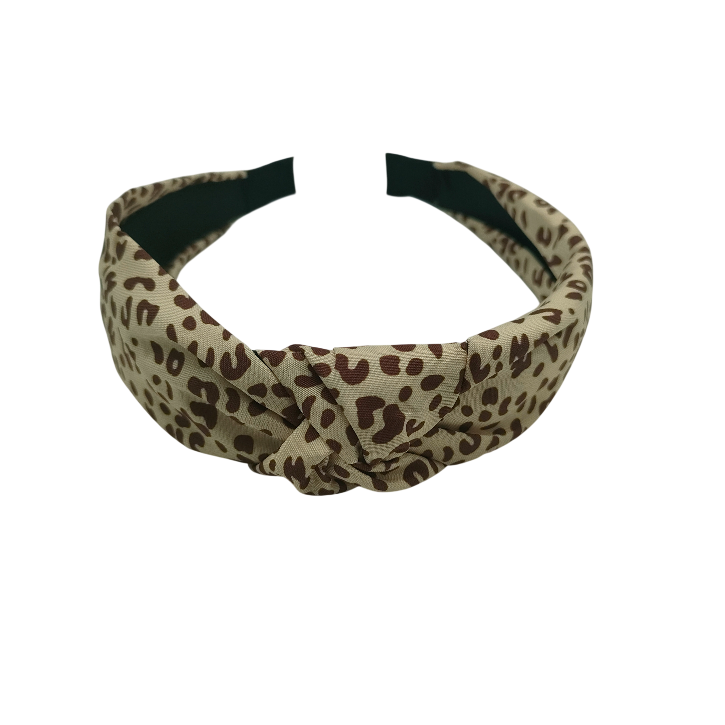 diadeem knoop panterprint ecru bruin dames meisjes