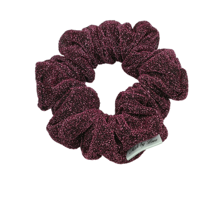 glitter scrunchie roze