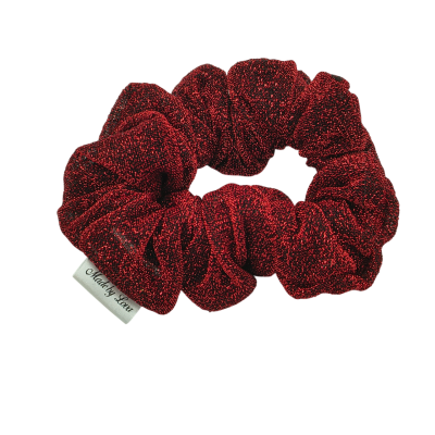 glitter scrunchie rood kerst