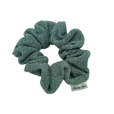 scrunchie zilverblauw glitters