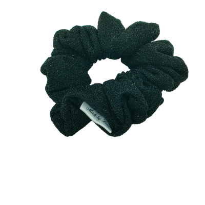 glitter scrunchie zwart