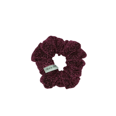 glitter scrunchie fuchsia roze