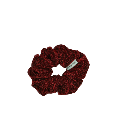 scrunchie rood glitters kerst
