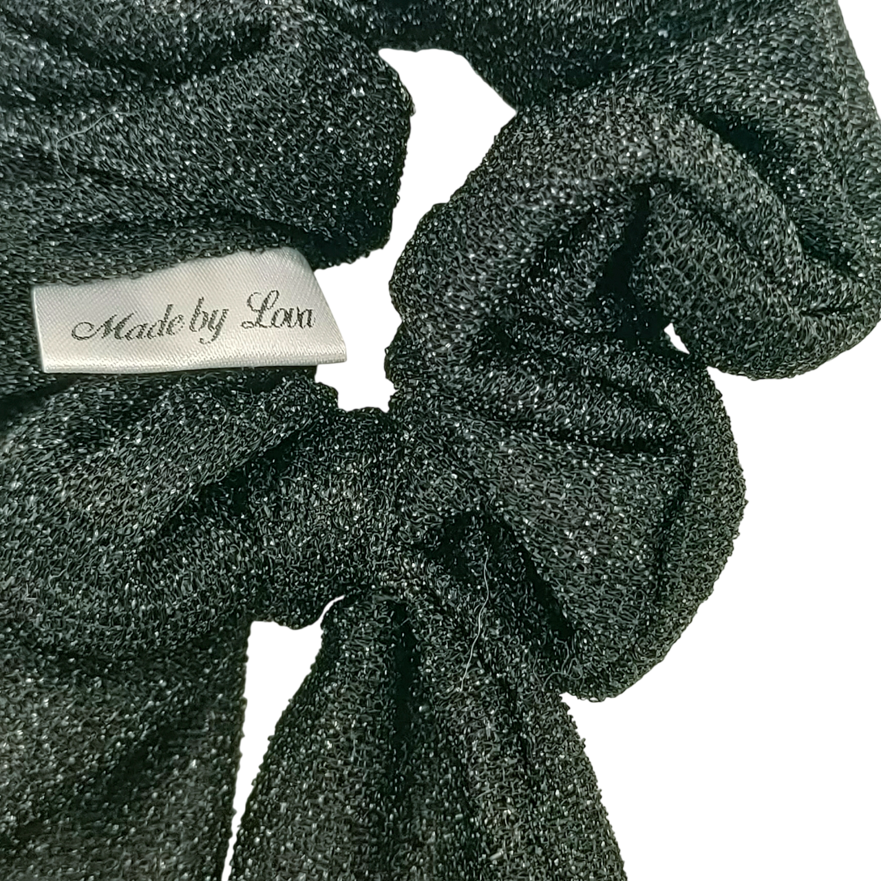 glitterscrunchie zwart