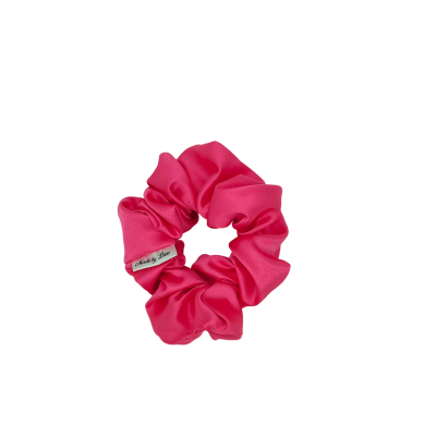 scrunchie satijn fuchsia roze