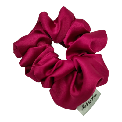 scrunchie satijn roze fuchsia