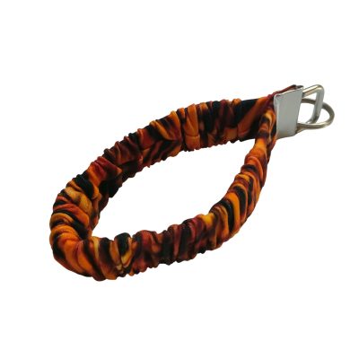scrunchie sleutelhanger zwart oranje