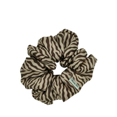 xl scrunchie zebraprint bruin
