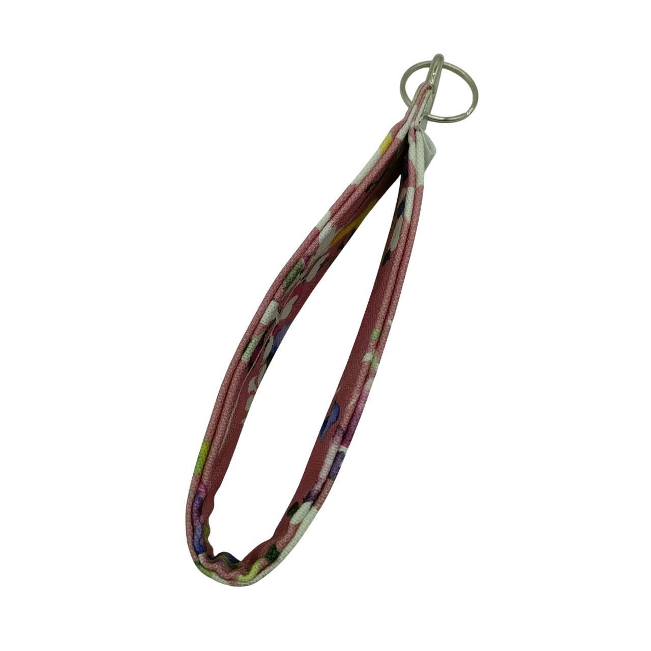 Sleutelhanger / telefoonkoord bloemen oudroze