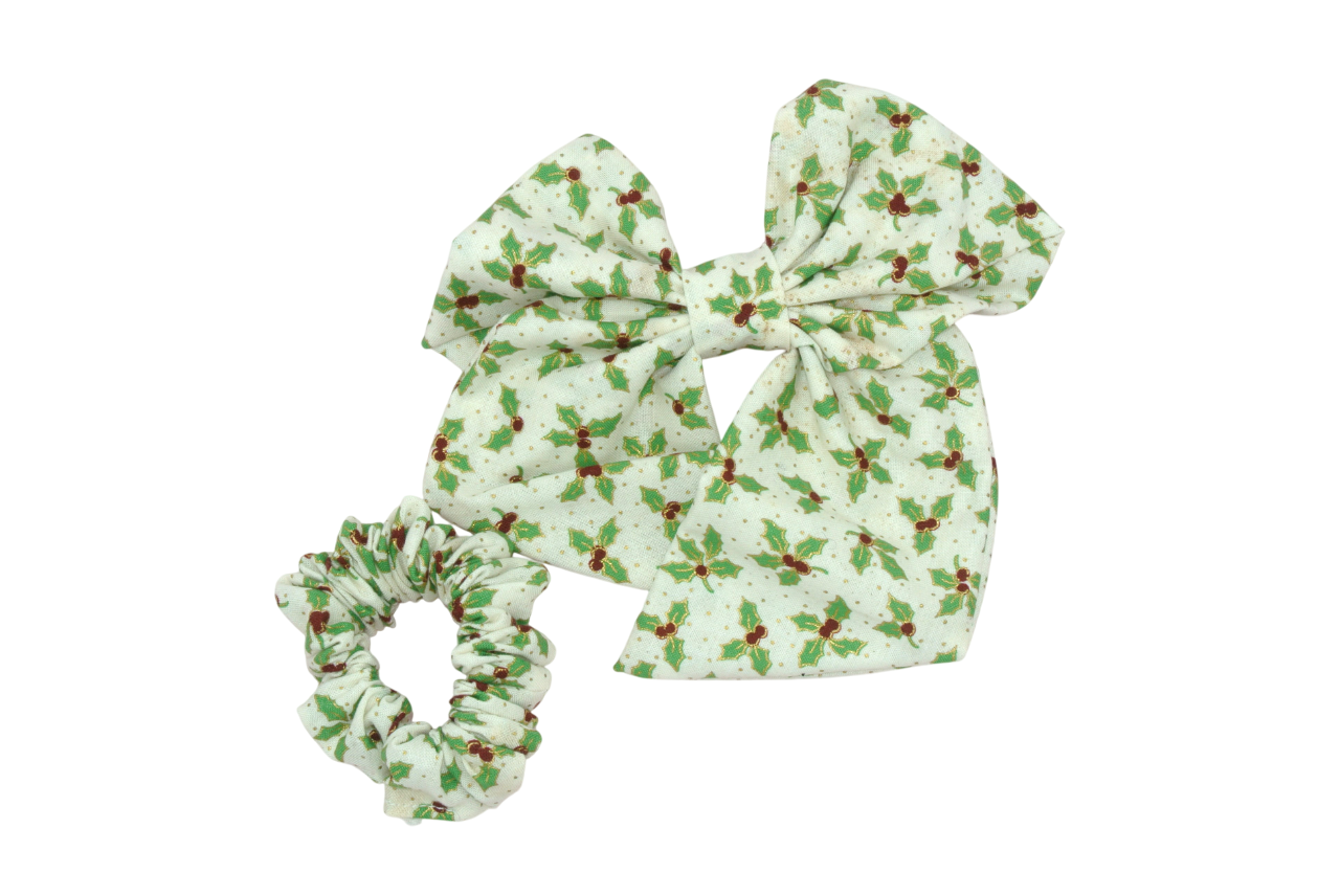 haarstrik en scrunchie kerst hulst