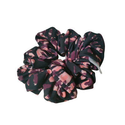 zwemscrunchie print roze paars