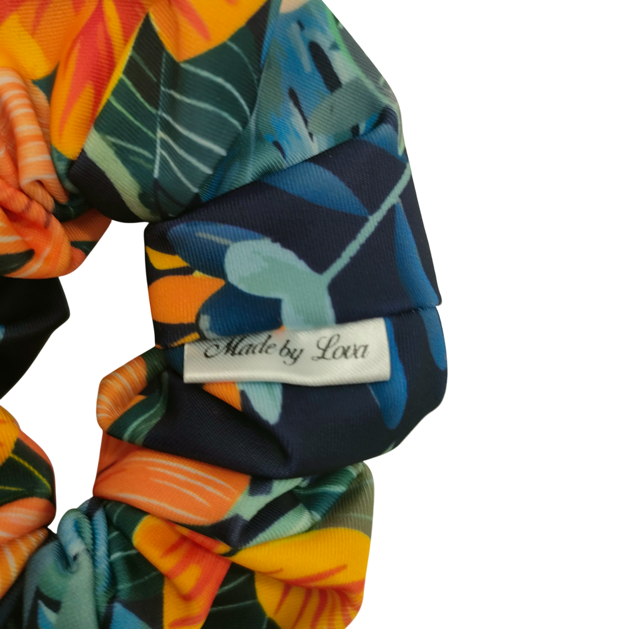 details scrunchie bloemen